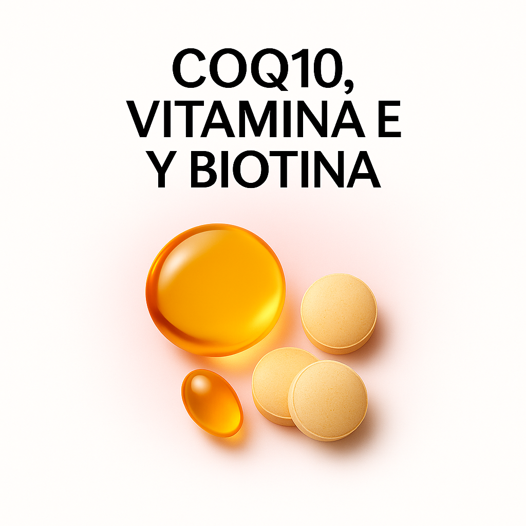 CoQ10, Vitamina E y Biotina